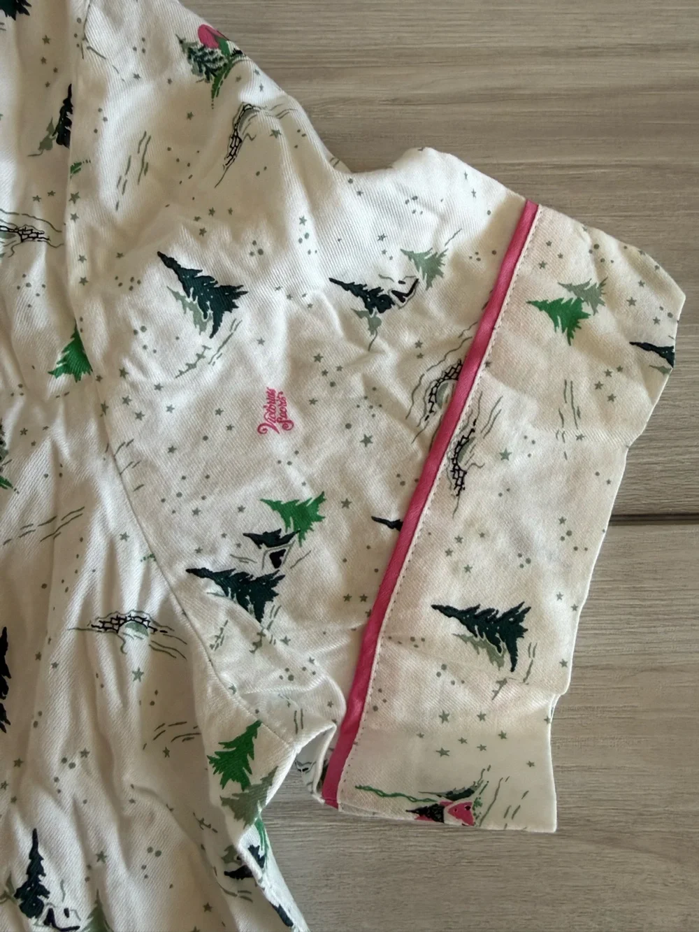 Victoria’s Secret Cotton Flannel Short Pajama Set White Medium NWT